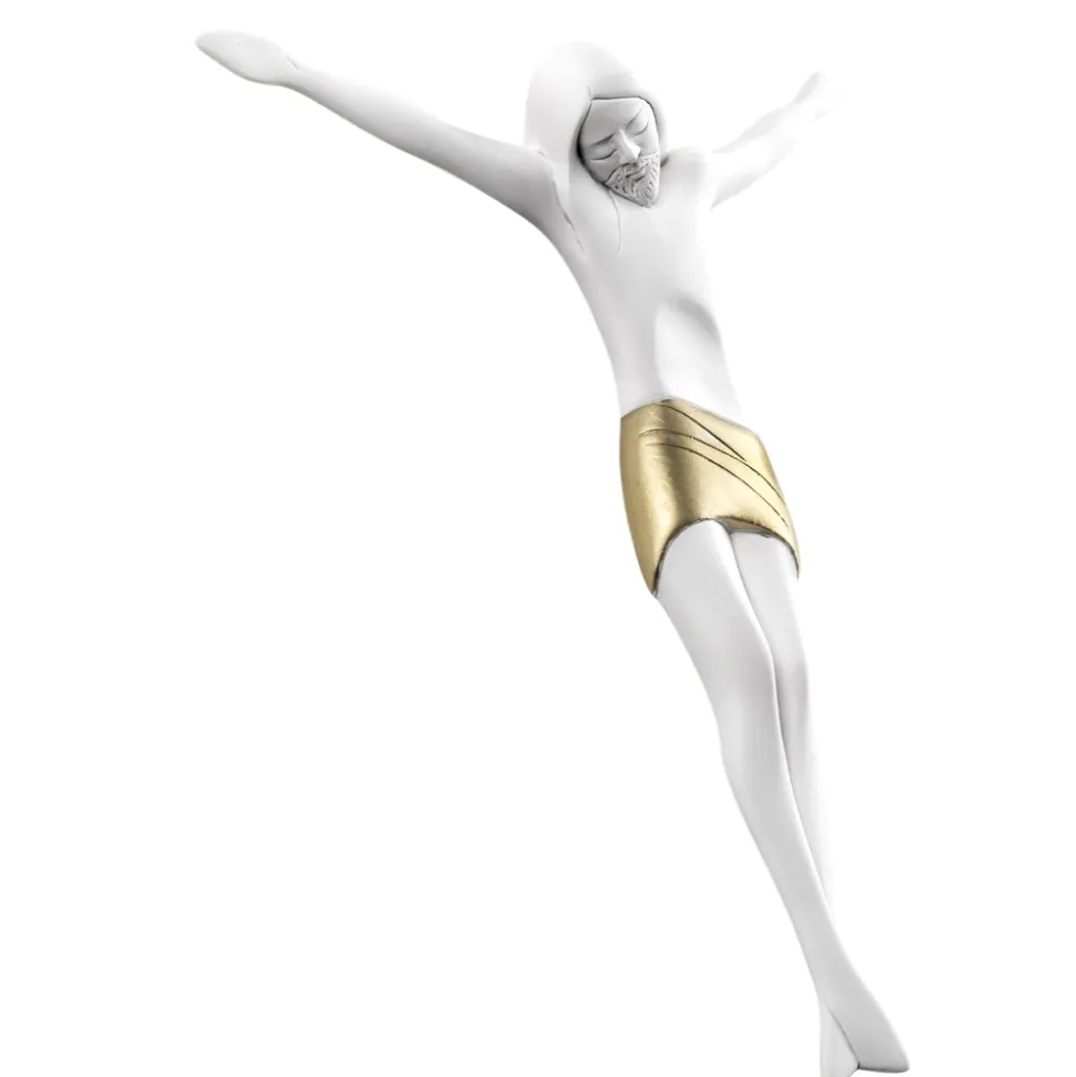 Crocifisso corpo di cristo da parete 37x32 moderno