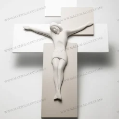 Crocifisso da parete moderno tortora 60x40 bongelli preziosi