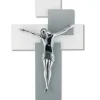 Crocifisso da parete 42x30 moderno argentato grigio bongelli preziosi