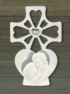 Crocifisso da parete 20x30 sacra famiglia capezzale bongelli preziosi