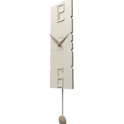 Crock legno colore lino orologio a pendolo moderno da parete