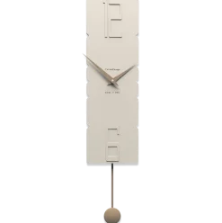 Crock legno colore lino orologio a pendolo moderno da parete