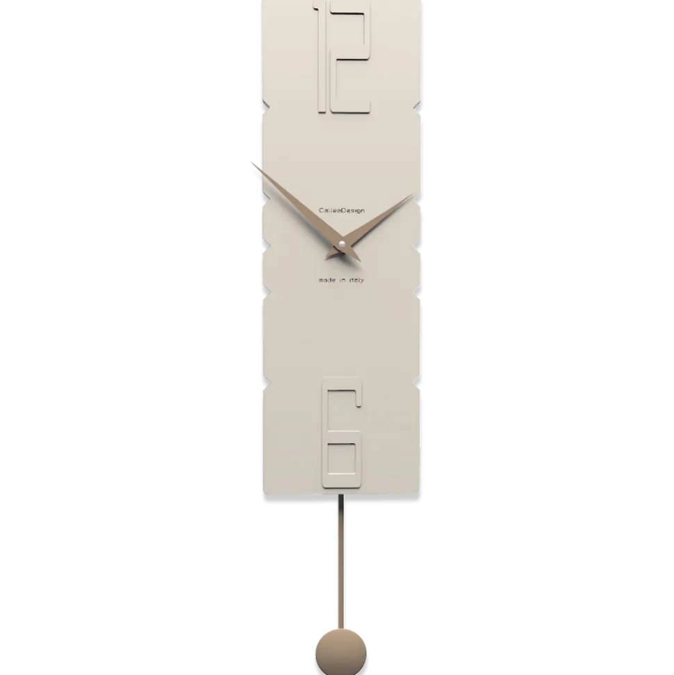 Crock legno colore lino orologio a pendolo moderno da parete