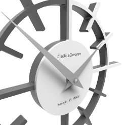 Crosshair orologio da parete moderno legno grigio quarzo