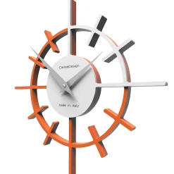 Crosshair orologio da parete moderno legno colore arancione