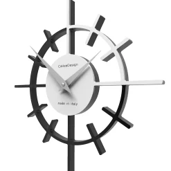 Crosshair orologio legno nero grigio da parete moderno