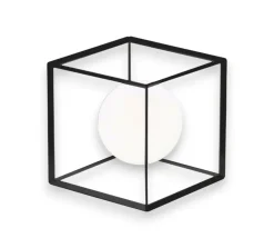 Cube perenz abat jour per camera da letto nera sfera vetro