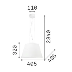 Cylinder sp1 ideal lux lampadario cm40 per cucina moderna