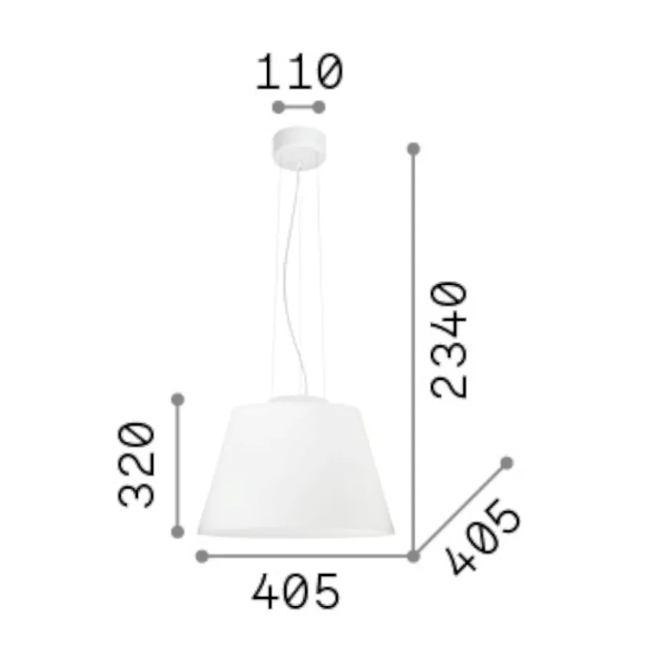 Cylinder sp1 ideal lux lampadario cm40 per cucina moderna