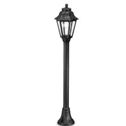 Dafne pt1 lampione da giardino classico nero ideal lux