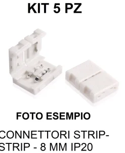 Dai303 confezione 5pz kit connettori strip-strip 8 mm