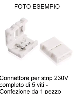 Dai226 connettore per strip 230v completo di 5 viti confezione da 1 pezzo