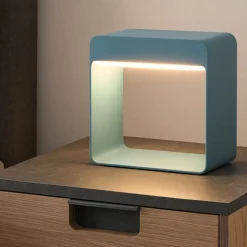 Dama linea light abat jour azzurra portatile led 3000k