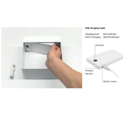 Dama linea light abat jour azzurra portatile led 3000k