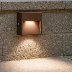Dedra ap big ideal lux segnapasso da esterno led 3000k marrone ip65