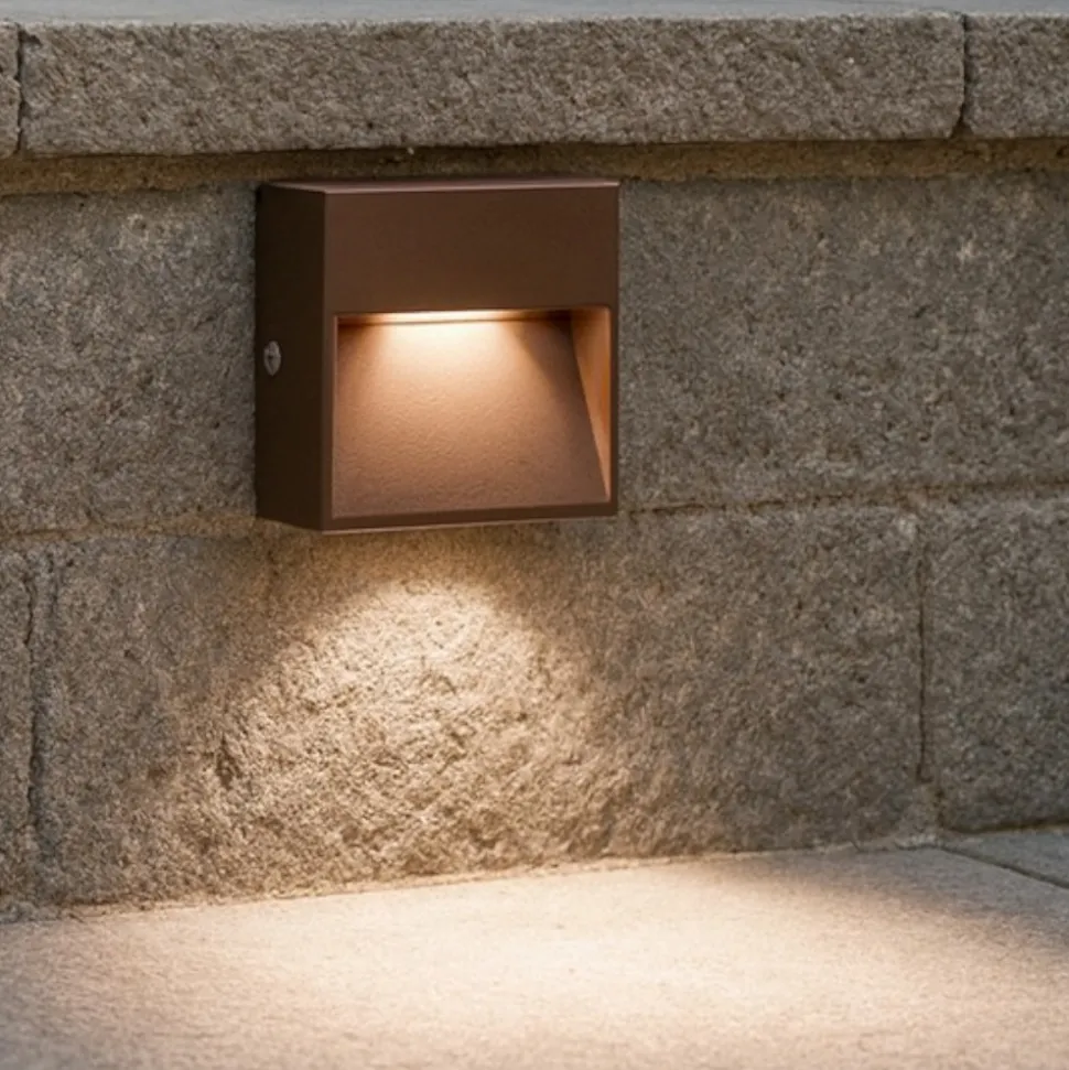 Dedra ap big ideal lux segnapasso da esterno led 3000k marrone ip65