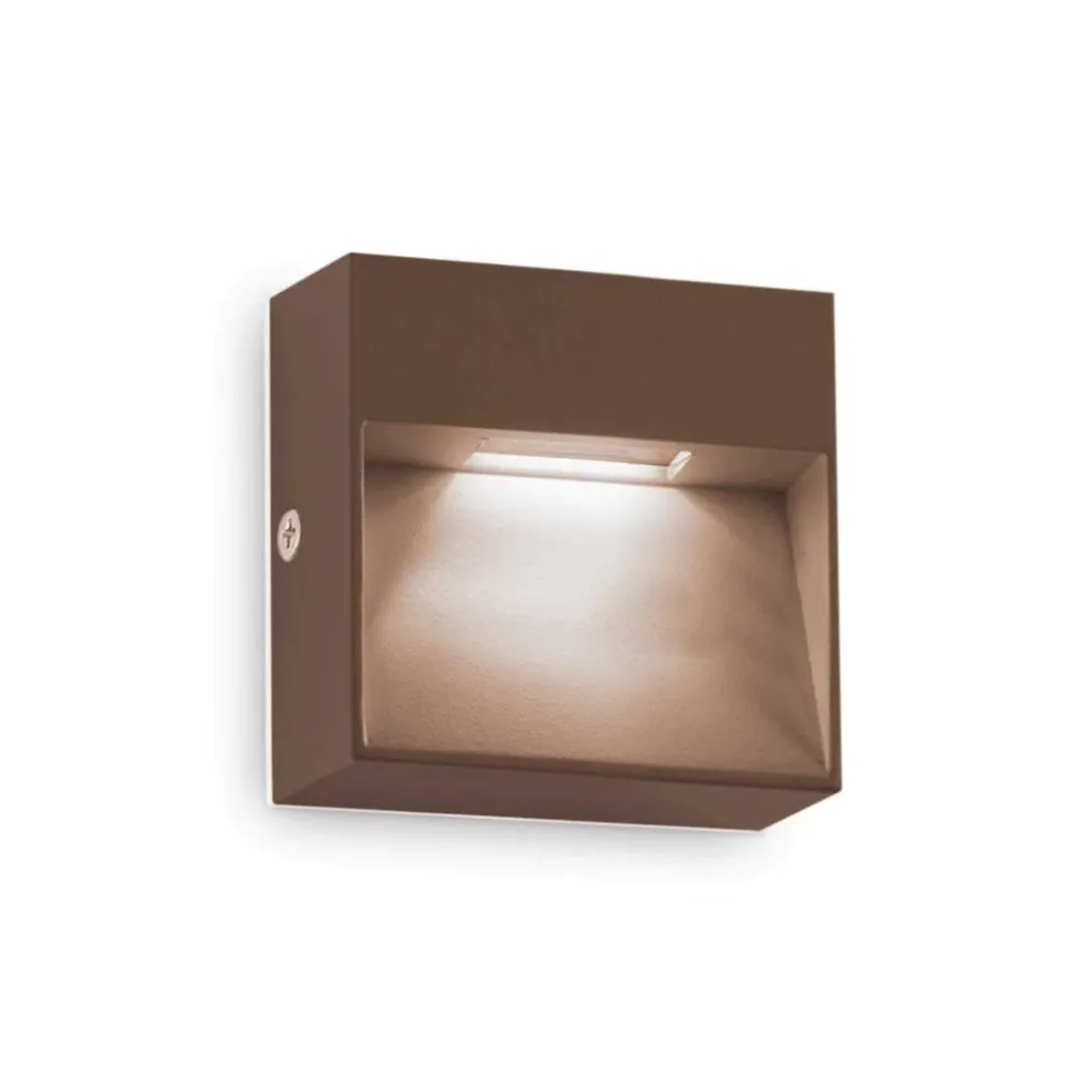 Dedra ap big ideal lux segnapasso da esterno led 3000k marrone ip65