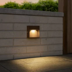 Dedra ap big ideal lux segnapasso da esterno led 3000k marrone ip65