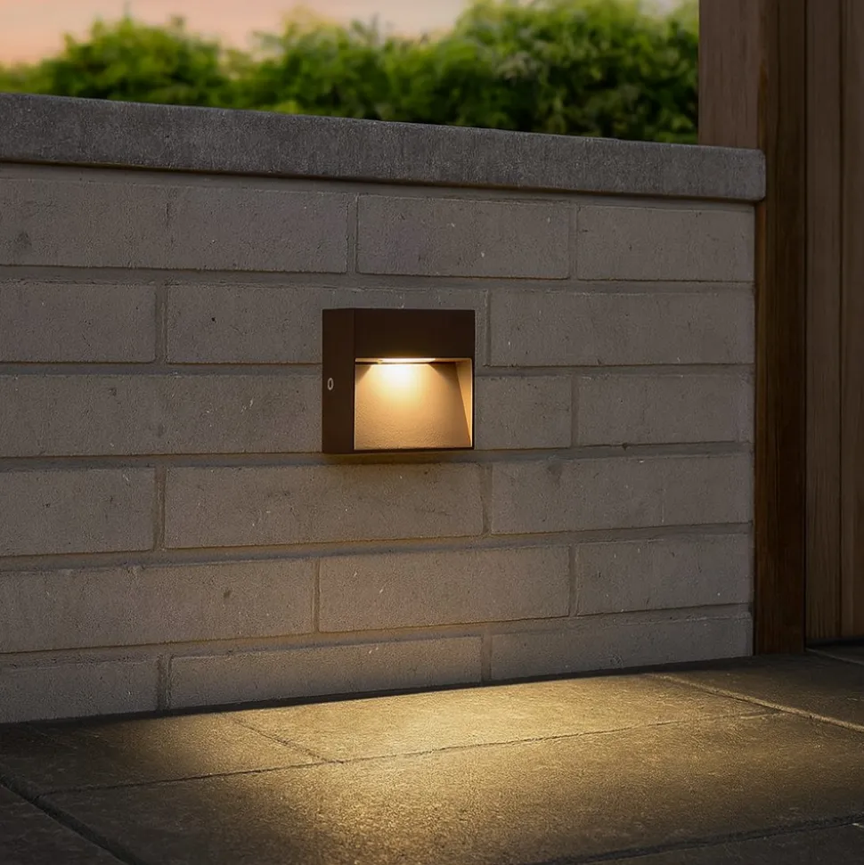 Dedra ap big ideal lux segnapasso da esterno led 3000k marrone ip65