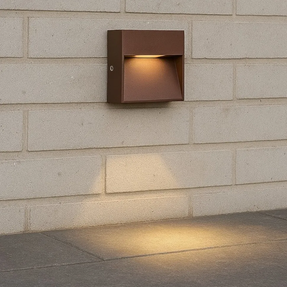 Dedra ap big ideal lux segnapasso da esterno led 3000k marrone ip65
