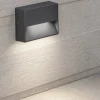 Dedra ap small ideal lux segnapasso da esterno antracite ip65 led 3000k