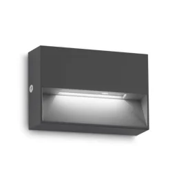 Dedra ap small ideal lux segnapasso da esterno antracite ip65 led 3000k