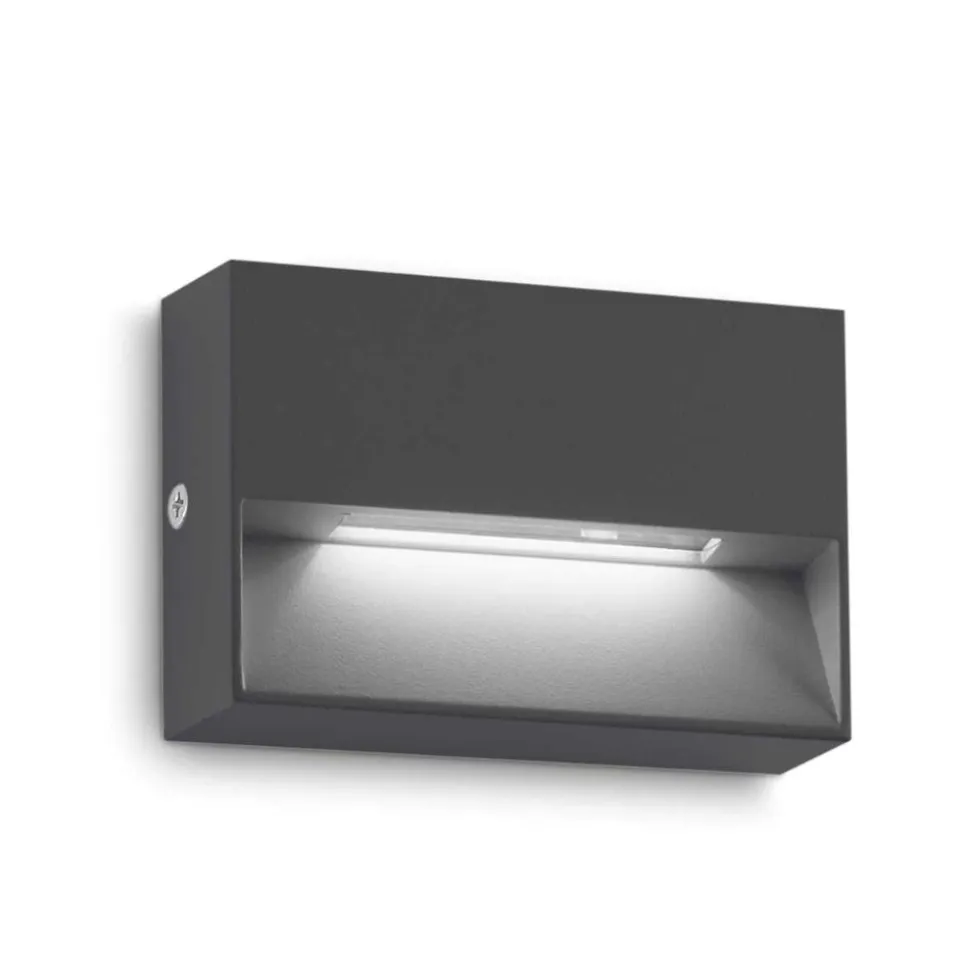 Dedra ap small ideal lux segnapasso da esterno antracite ip65 led 3000k