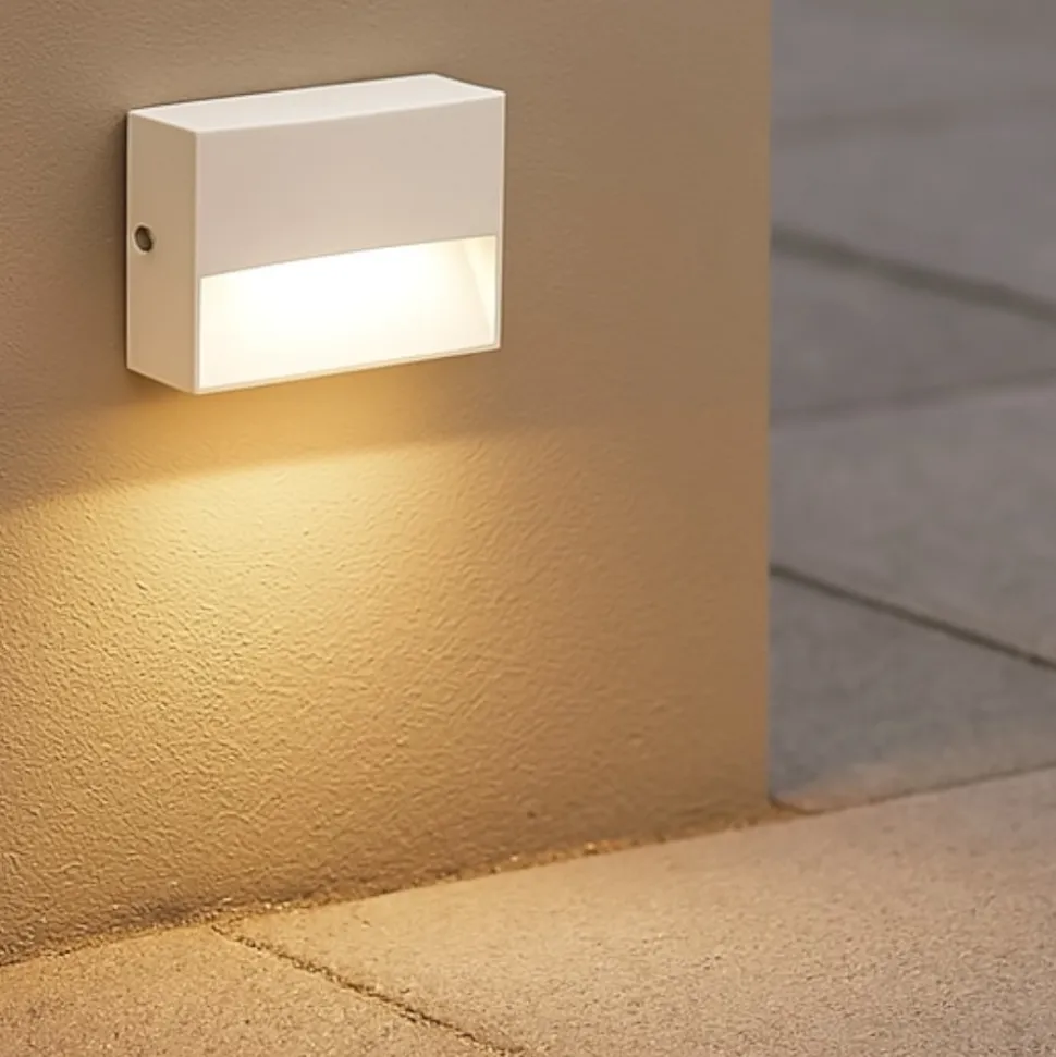 Dedra ap small ideal lux segnapasso da esterno bianca led 3000k ip65
