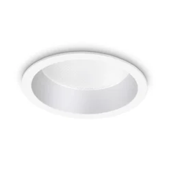 Deep fi ideal lux faretto incasso per controsoffitto tondo bianco 10w 3000k 220v
