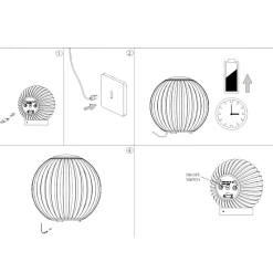 Diamond tl1 ideal lux abat jour lampada da comodino senza fili ricaricabile