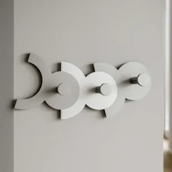 Diennea appendiabiti moderno bianco e grigio