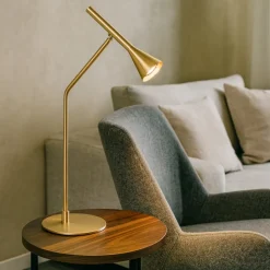 Diesis tl lampada da tavolo led 3000k orientabile ottone