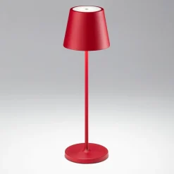 Diva h39 cm perenz illuminazione lampada da tavolino portatile rossa