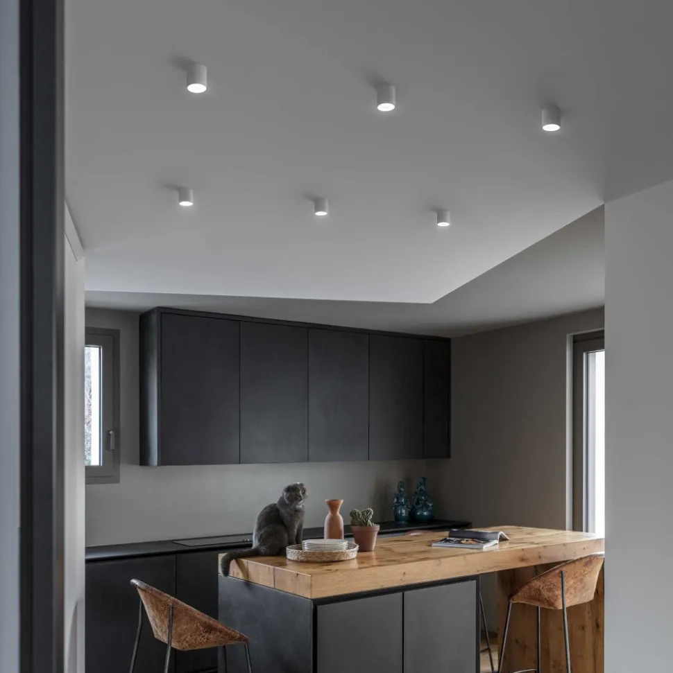 Dot pl round mini faretto led 4.5w 3000k cilindro bianco ideal lux