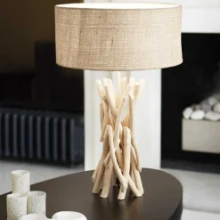 Driftwood tl1 lampada da tavolo rami di legno per chalet casa di montagna ideal lux