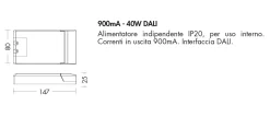 Driver 900ma 40w dali