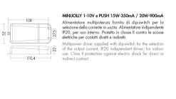 Driver minijolly 1-10v e push 15w-350ma 20w-900ma