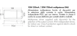 Driver multipotenza dali 10w-250ma 20w-700ma