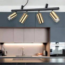 Dynamite ideal lux lampadario per cucina sp4 oro nero