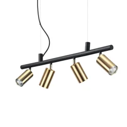 Dynamite ideal lux lampadario per cucina sp4 oro nero
