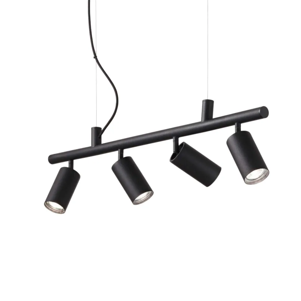 Dynamite sp4 ideal lux lampadario nero per isola cucina