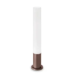 Edo outdoor pt1 round lampione per esterno giardino tubolare ip44 marrone ideal lux