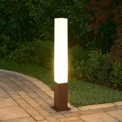 Edo pt1 ideal lux lampione per giardino esterno ip44 marrone