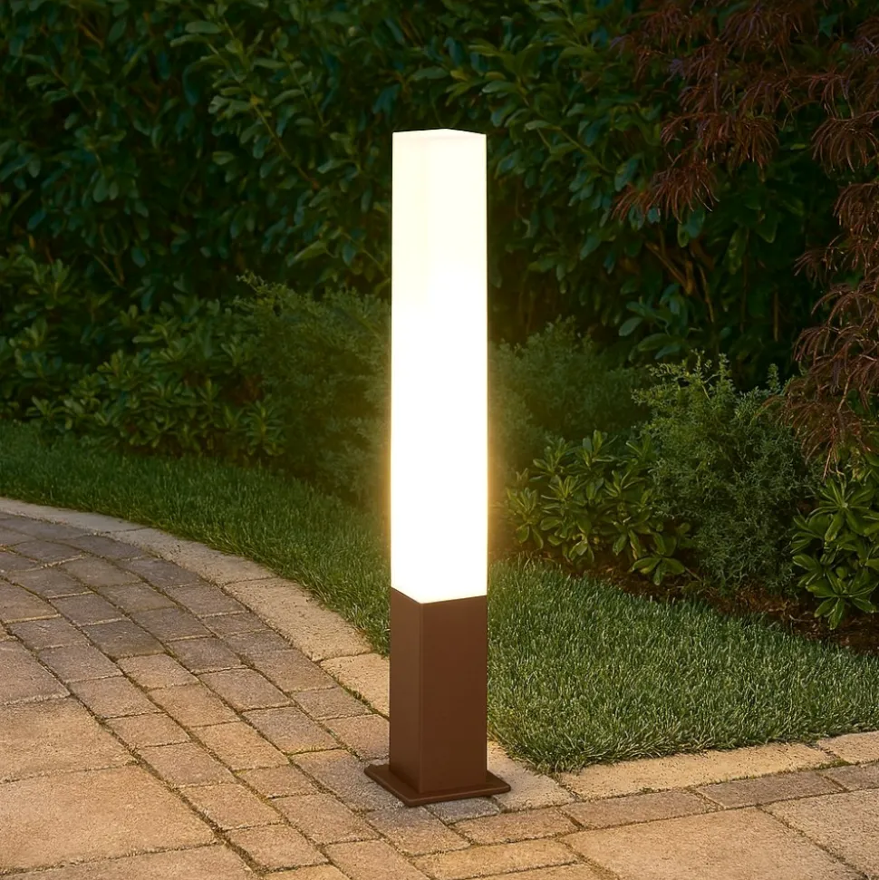 Edo pt1 ideal lux lampione per giardino esterno ip44 marrone