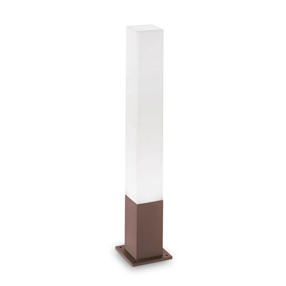 Edo pt1 ideal lux lampione per giardino esterno ip44 marrone