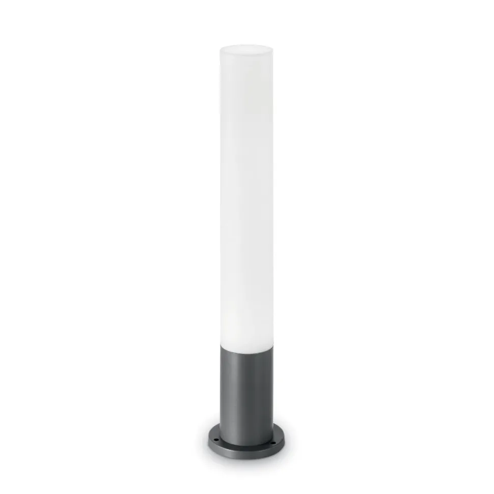Edo pt1 outdoor round lampioncino da terra ip44 giardino antracite ideal lux
