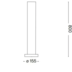 Edo pt1 outdoor round lampioncino da terra ip44 giardino antracite ideal lux