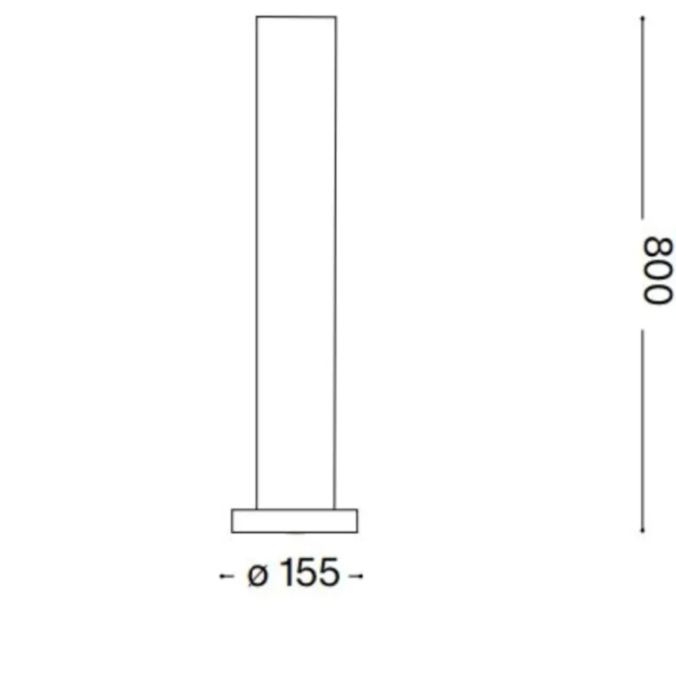 Edo pt1 outdoor round lampioncino da terra ip44 giardino antracite ideal lux
