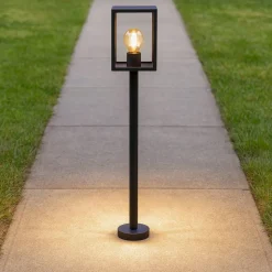 Eglo alamonte lampione da giardino lanterna nero