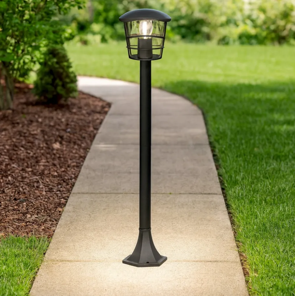 Eglo aloria lampione da giardino nero ip44 per esterni